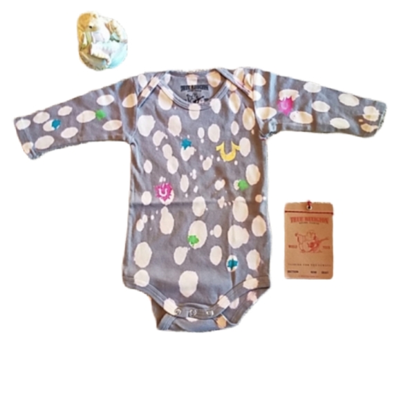 True Religion baby onesie, splatter paint, NWT - Picture 2 of 9